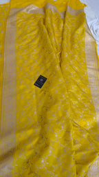 YELLOW COLOR MASHRU SILK 3 PIECE SUIT