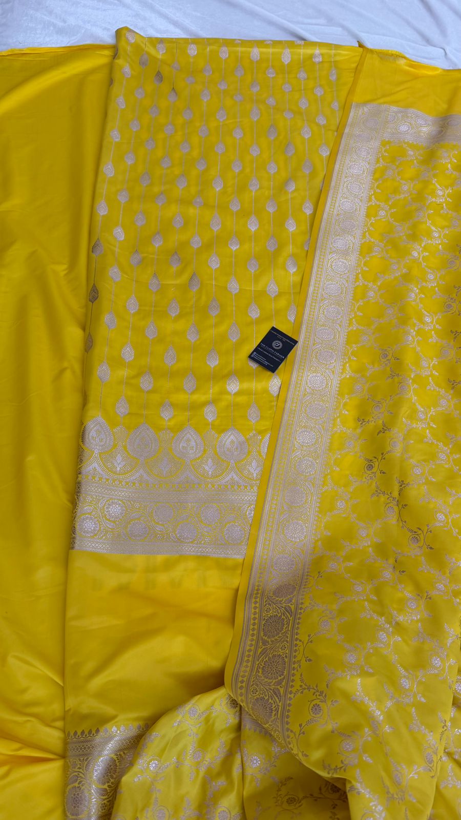 YELLOW COLOR MASHRU SILK 3 PIECE SUIT