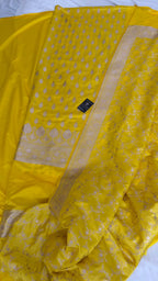 YELLOW COLOR MASHRU SILK 3 PIECE SUIT