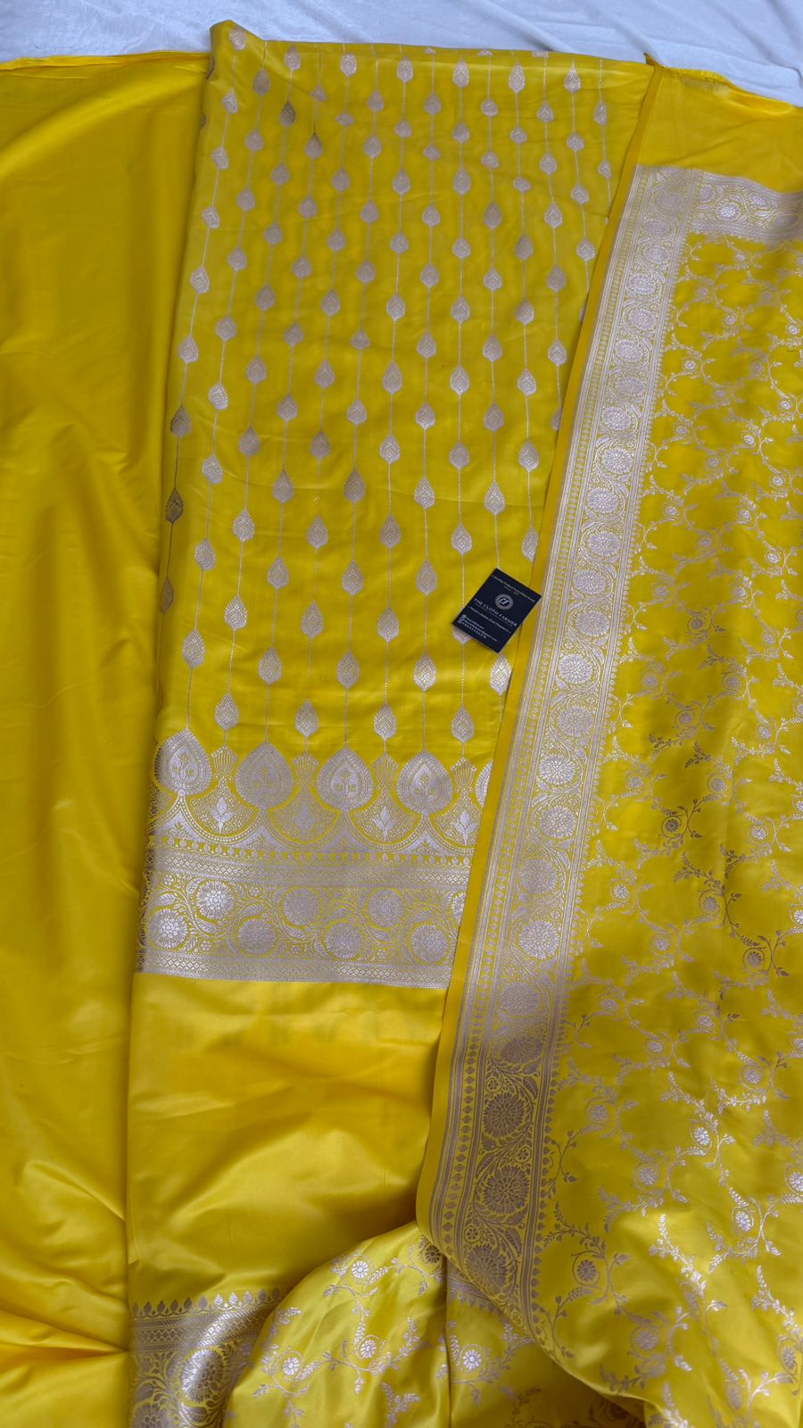 YELLOW COLOR MASHRU SILK 3 PIECE SUIT