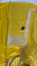 YELLOW COLOR MASHRU SILK 3 PIECE SUIT