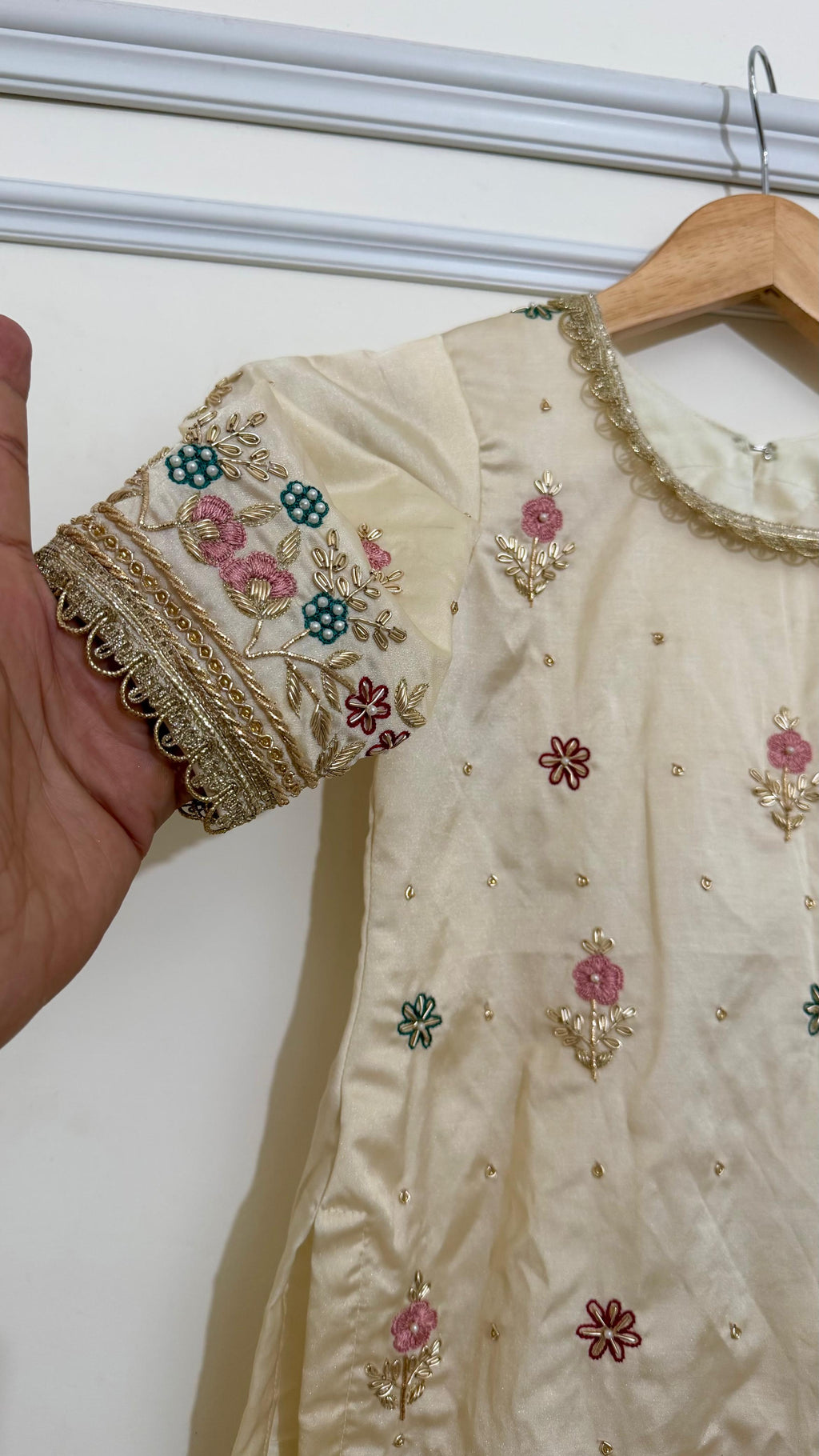 IVORY SHADE PURE ZARDOZI GHARARA