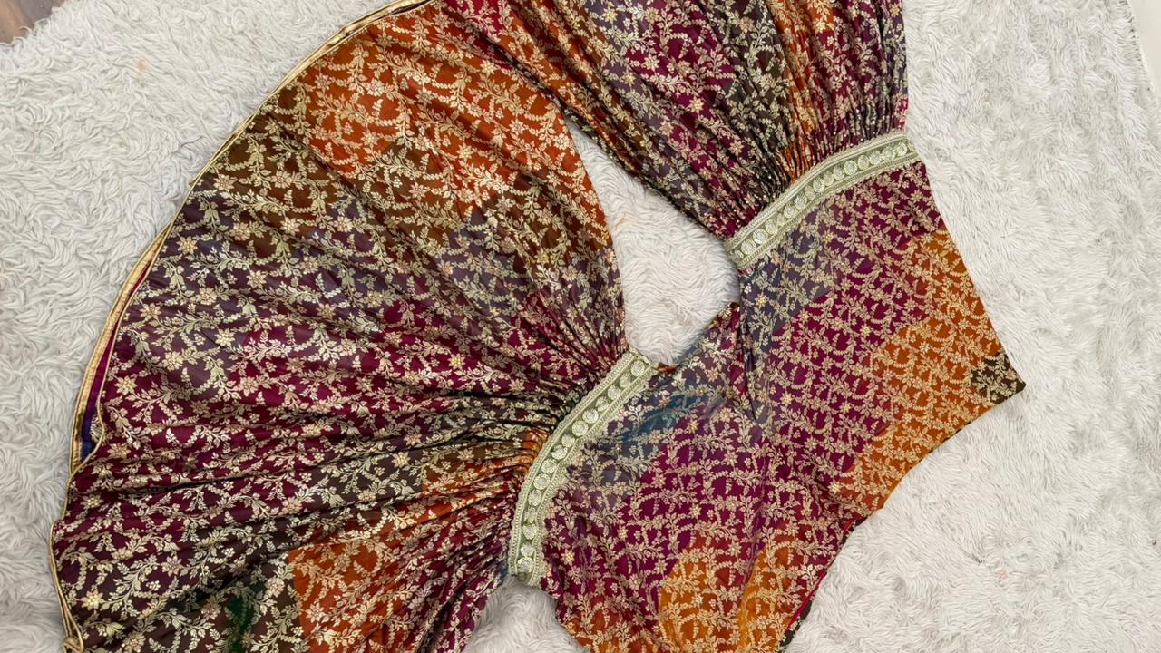 ZARDOZI KURTI MULTI KIMKHAB GHARARA