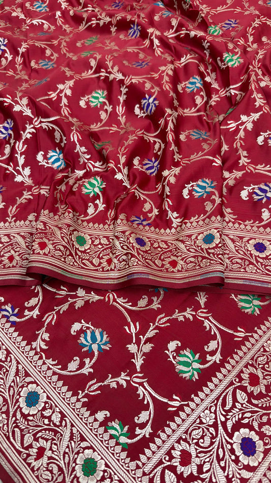 MAROON COLOR MASHRU SILK 3 PIECE SUIT