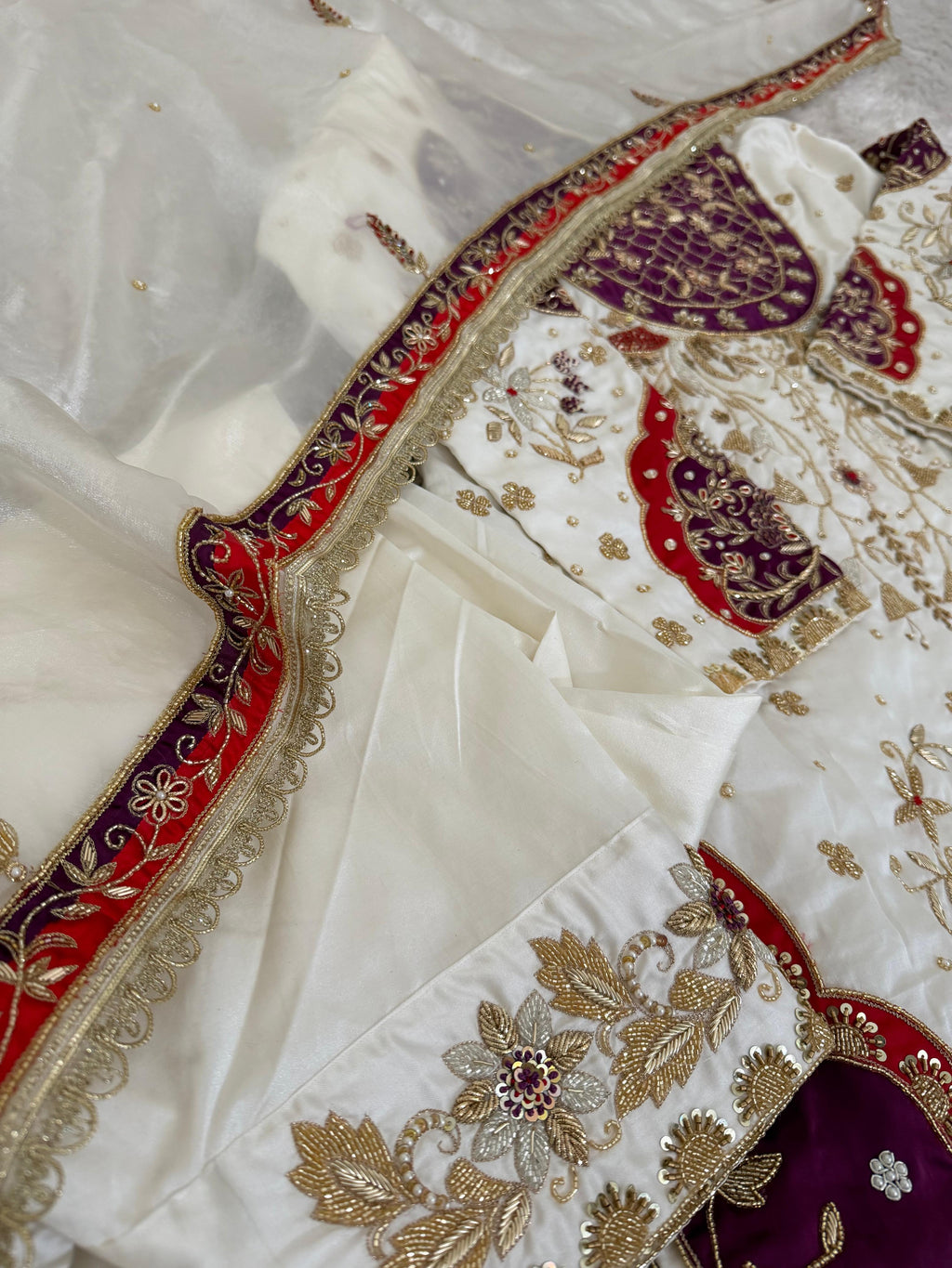 PARTY WEAR MASHRU SILK BASED ZARDOZI SALWAR SUIT