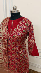 Maroon Designer meenedaar gharara