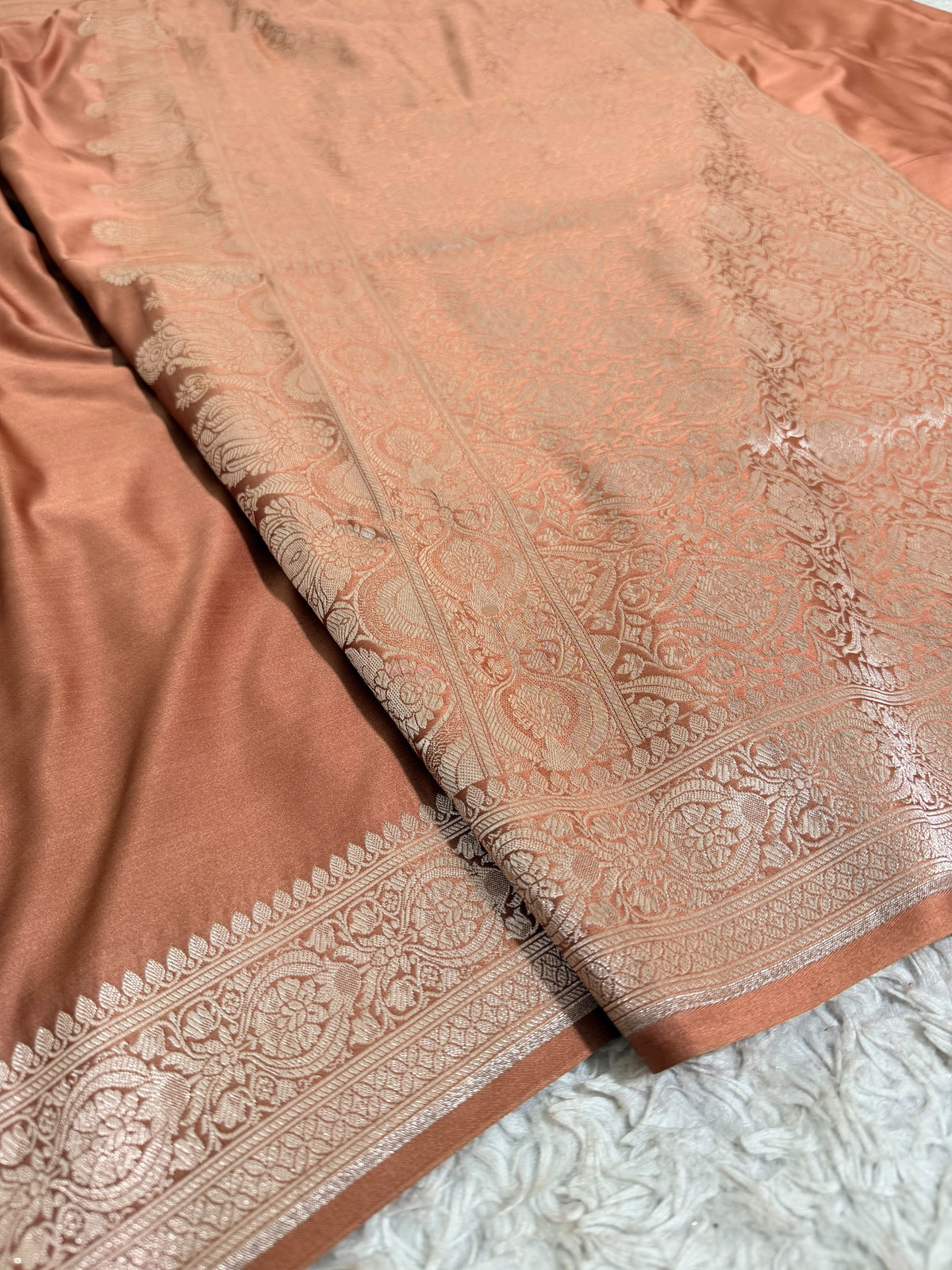 PEACH COLOR UNADORN SAREE