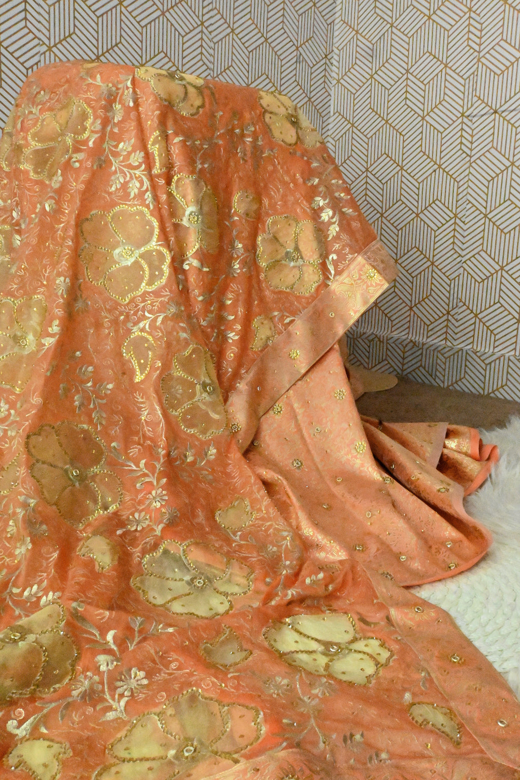 California Peach Kimkhab Gharara