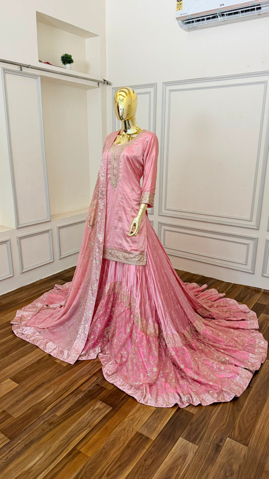 LIGHT BABY PINK FARSHI