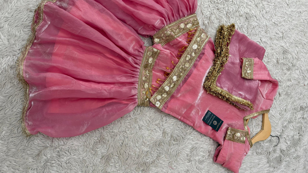 BABY PINK SHADE LITTLE PRINCESS GHARARA