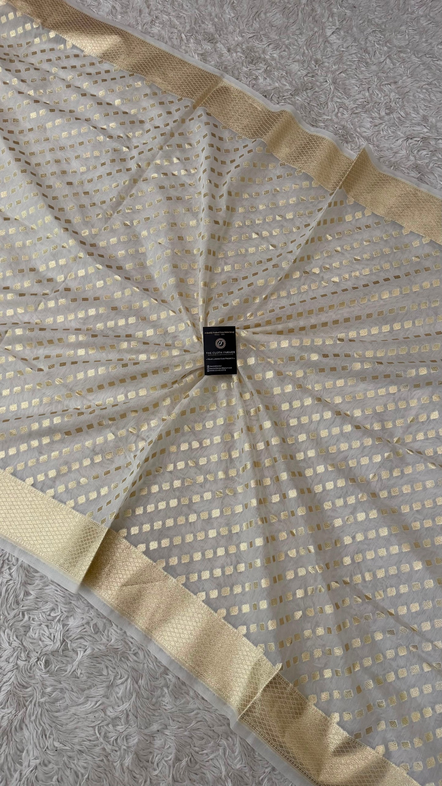 DYEABLE COSMO SILK DUPATTA WITH TUSSEL