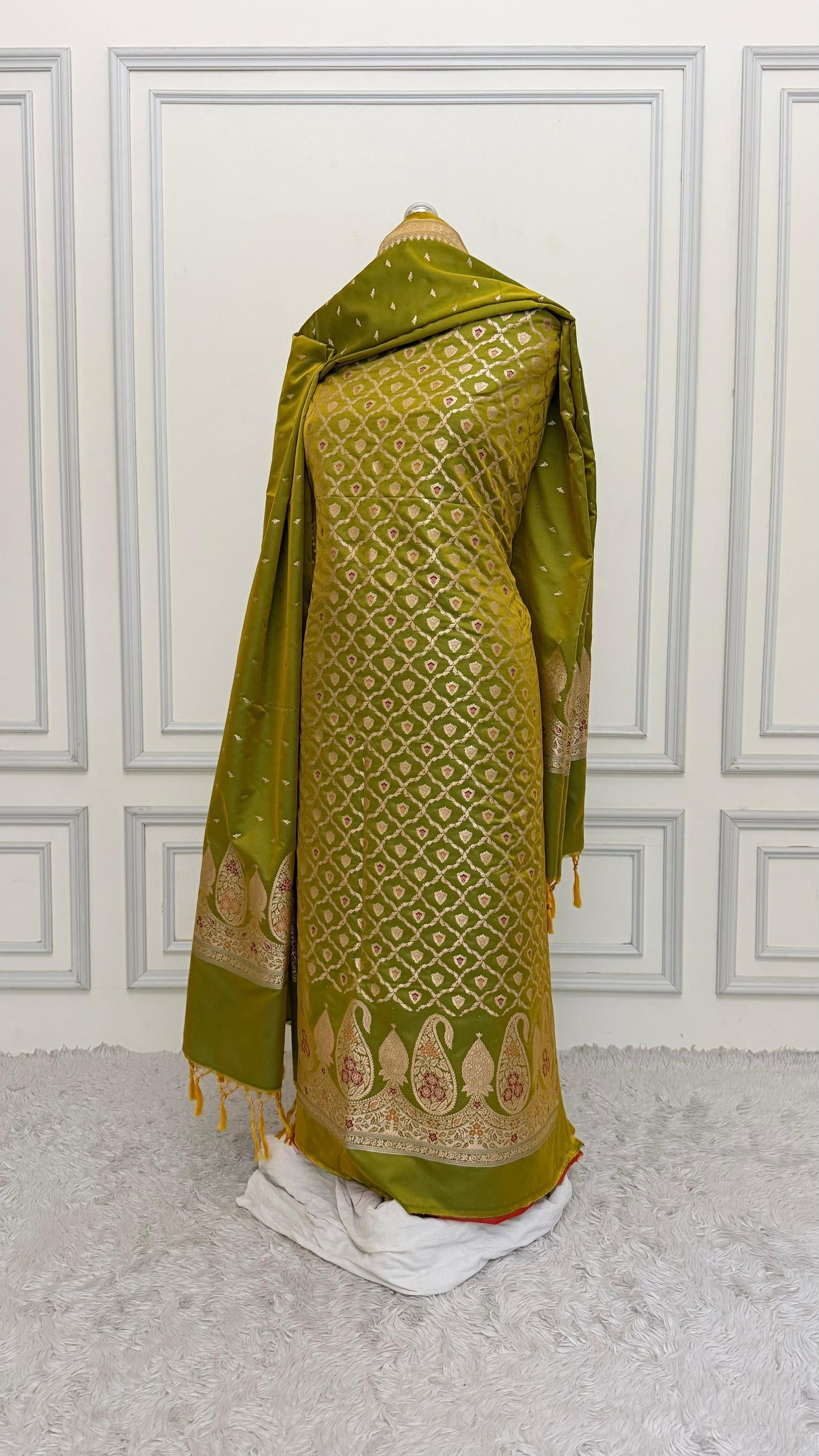 APPLE GREEN COLOR MEENEDAR 3 PIECE SUIT