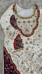 PARTY WEAR MASHRU SILK BASED ZARDOZI SALWAR SUIT