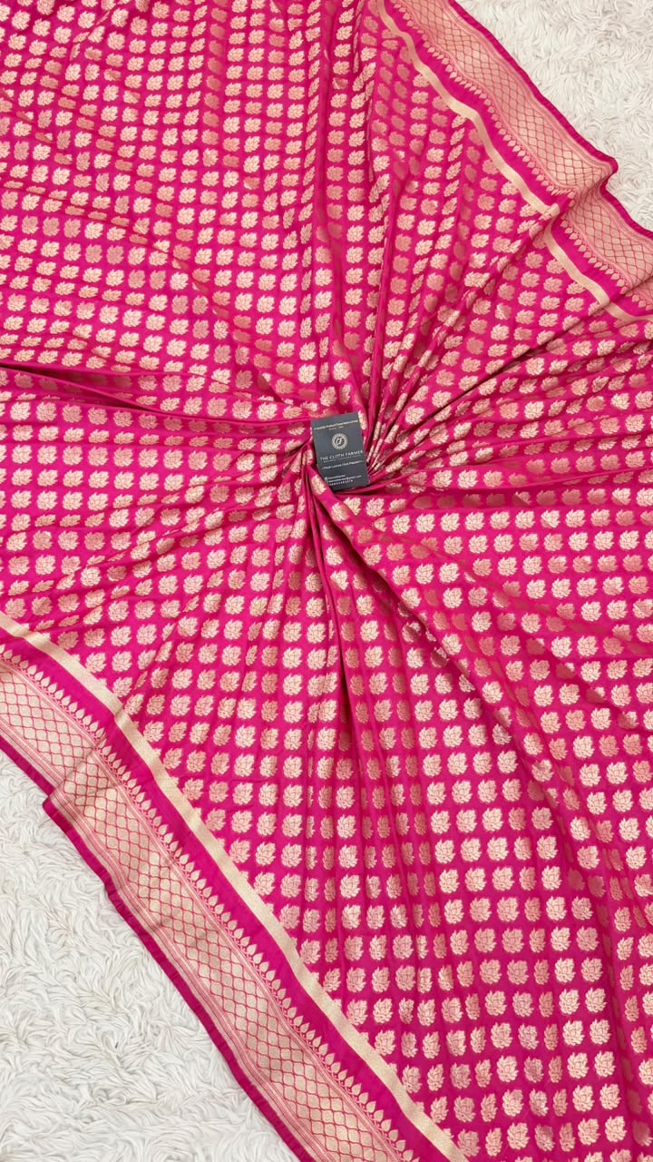 MASHRU SILK RANI PINK COLOR DUPATTA