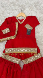 RED SHADE LITTLE PRINCESS GHARARA