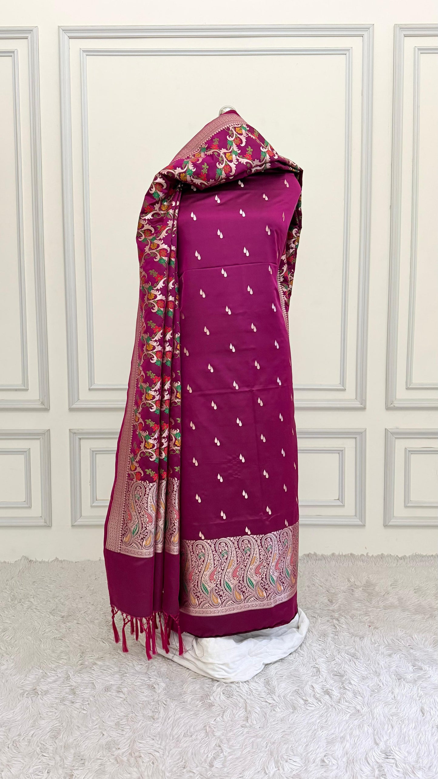MALBEC WINE COLOR MEENEDAR 3 PIECE SUIT