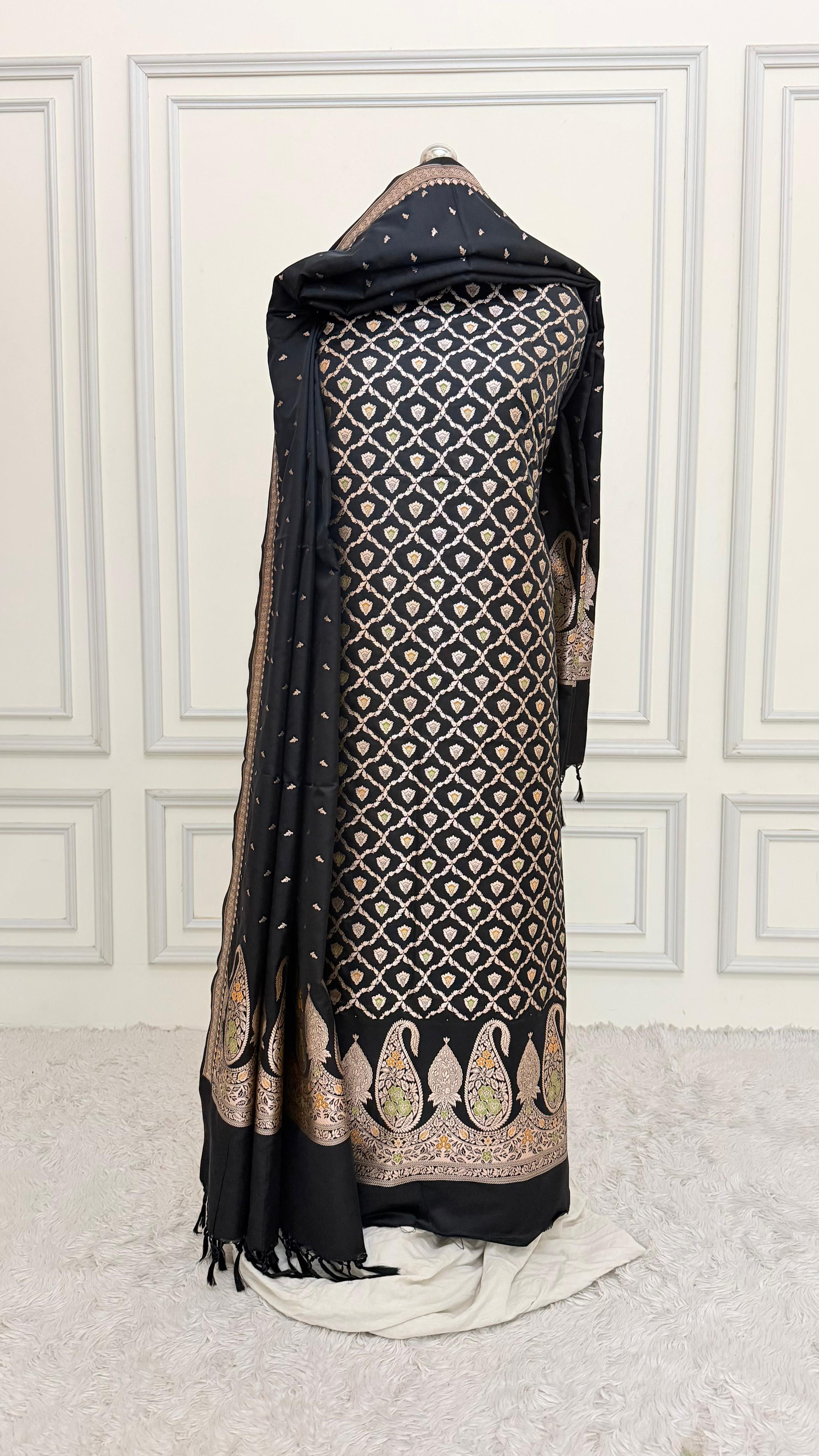 BLACK COLOR MEENEDAR 3 PIECE SUIT