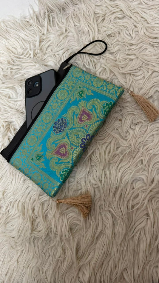 BANARASI SEA GREEN COLOR WALLET