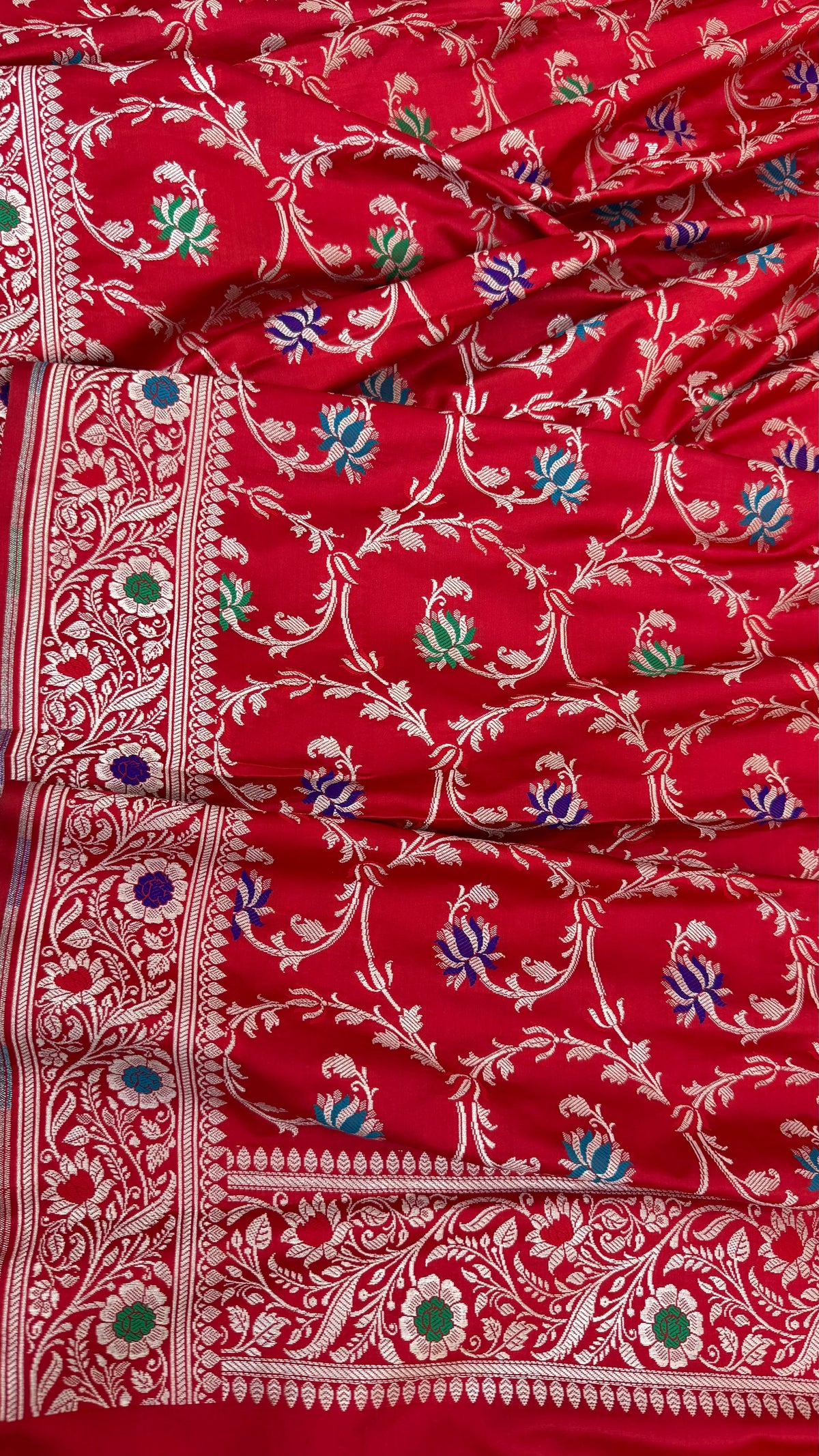 RED COLOR MASHRU SILK 3 PIECE SUIT