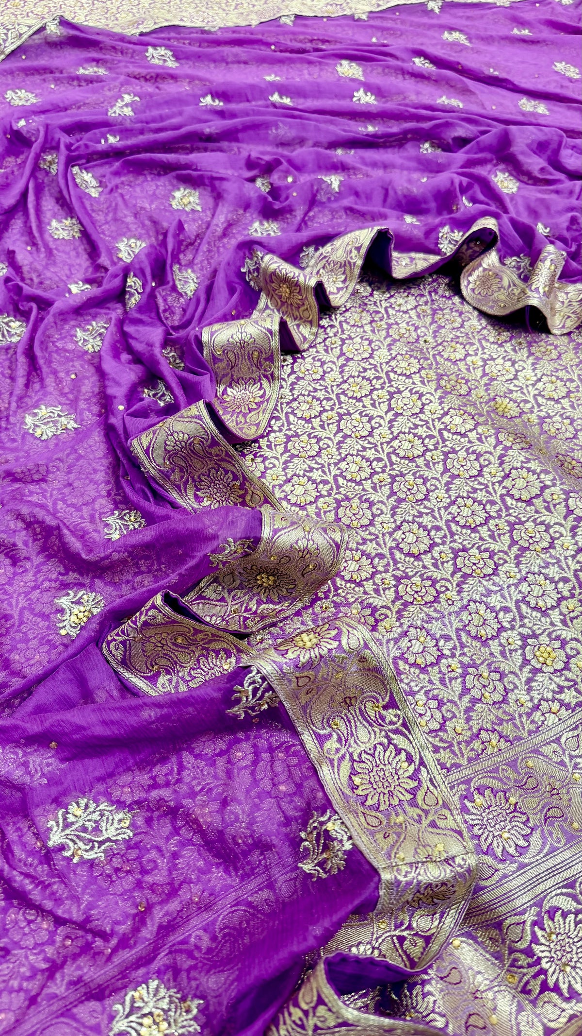 LEVENDER BANARASI KIMKHAB SUIT