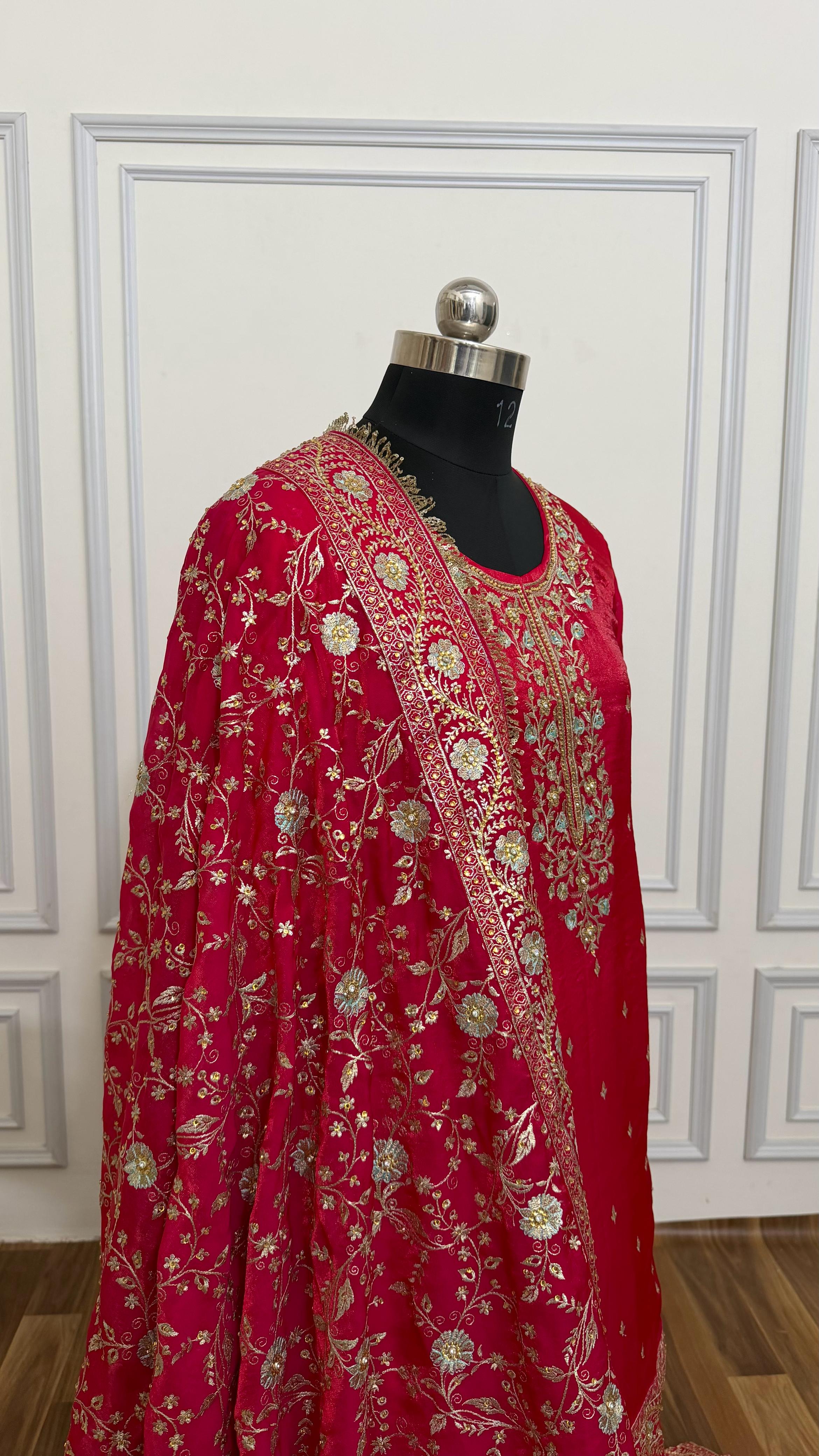 Deep pink Italian shimmer based farshi