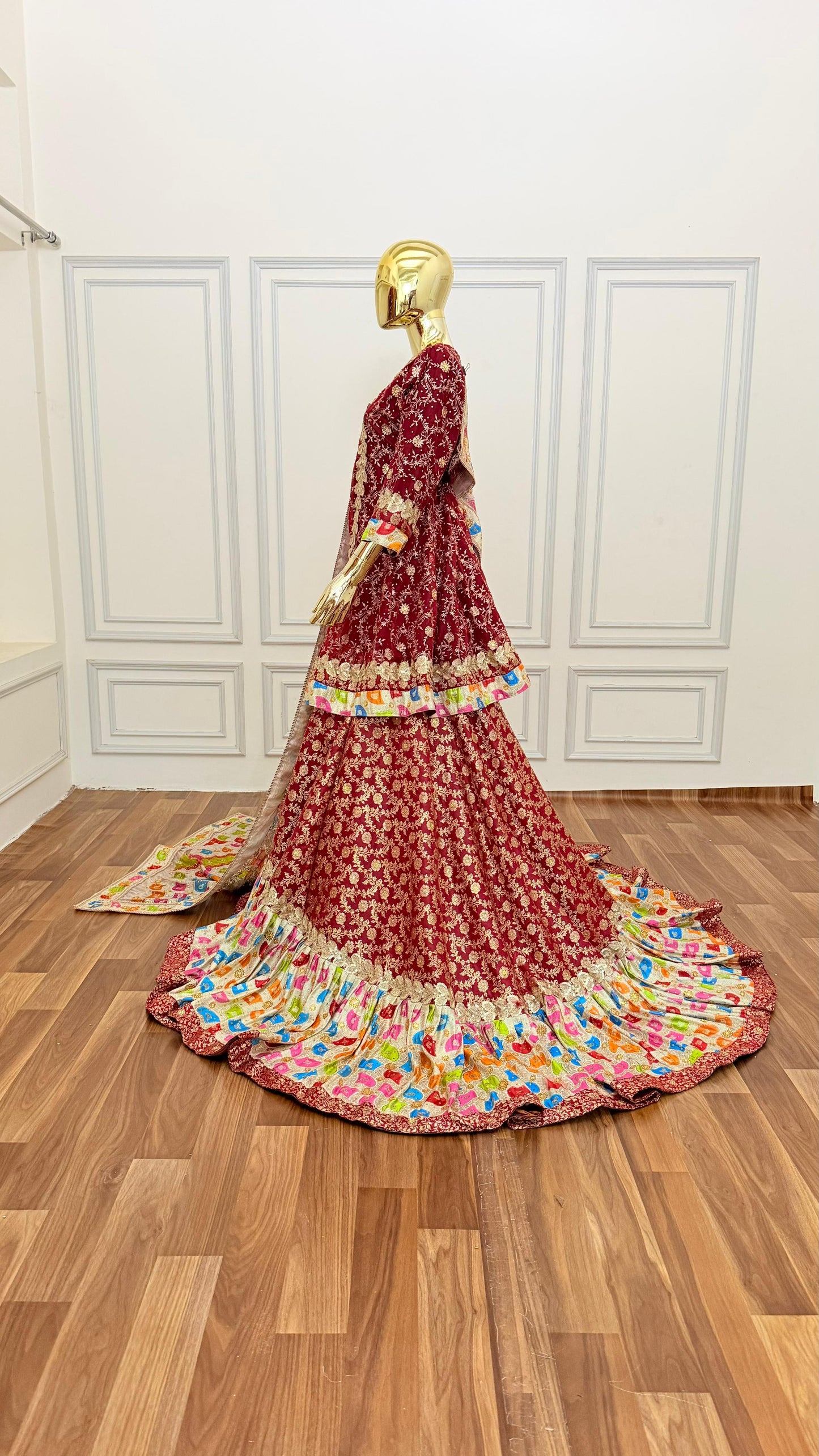 BRIDAL CHATAPATI SHADE ANGRAKHA STYLE FARSHI