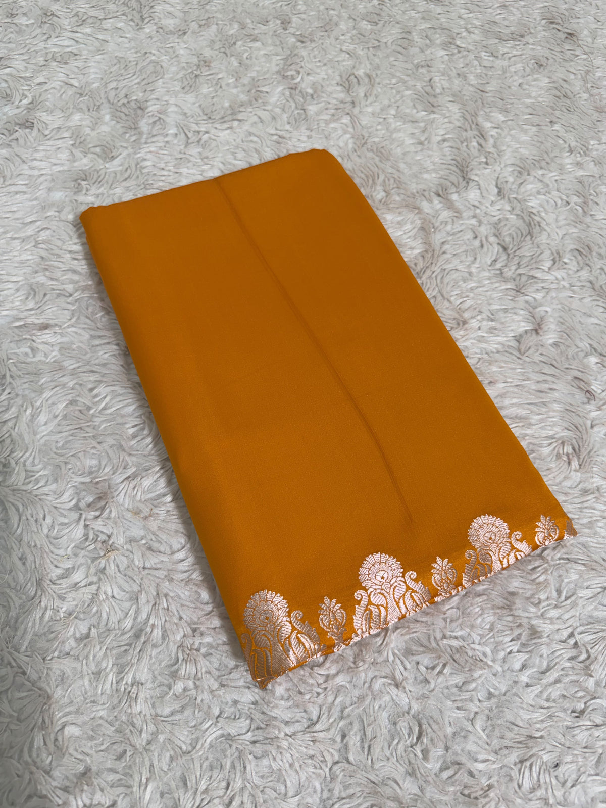MUSTARD COLOR UNADORN SAREE
