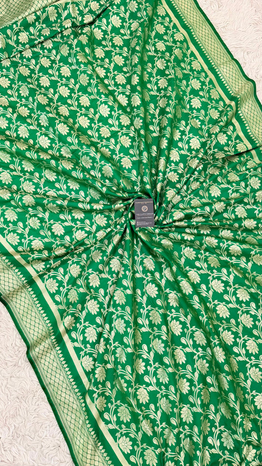 MASHRU SILK GREEN COLOR DUPATTA