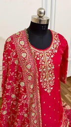Deep pink Italian shimmer based farshi