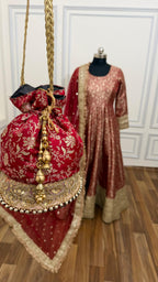 BRIDAL MAROON ANARKALI SUIT