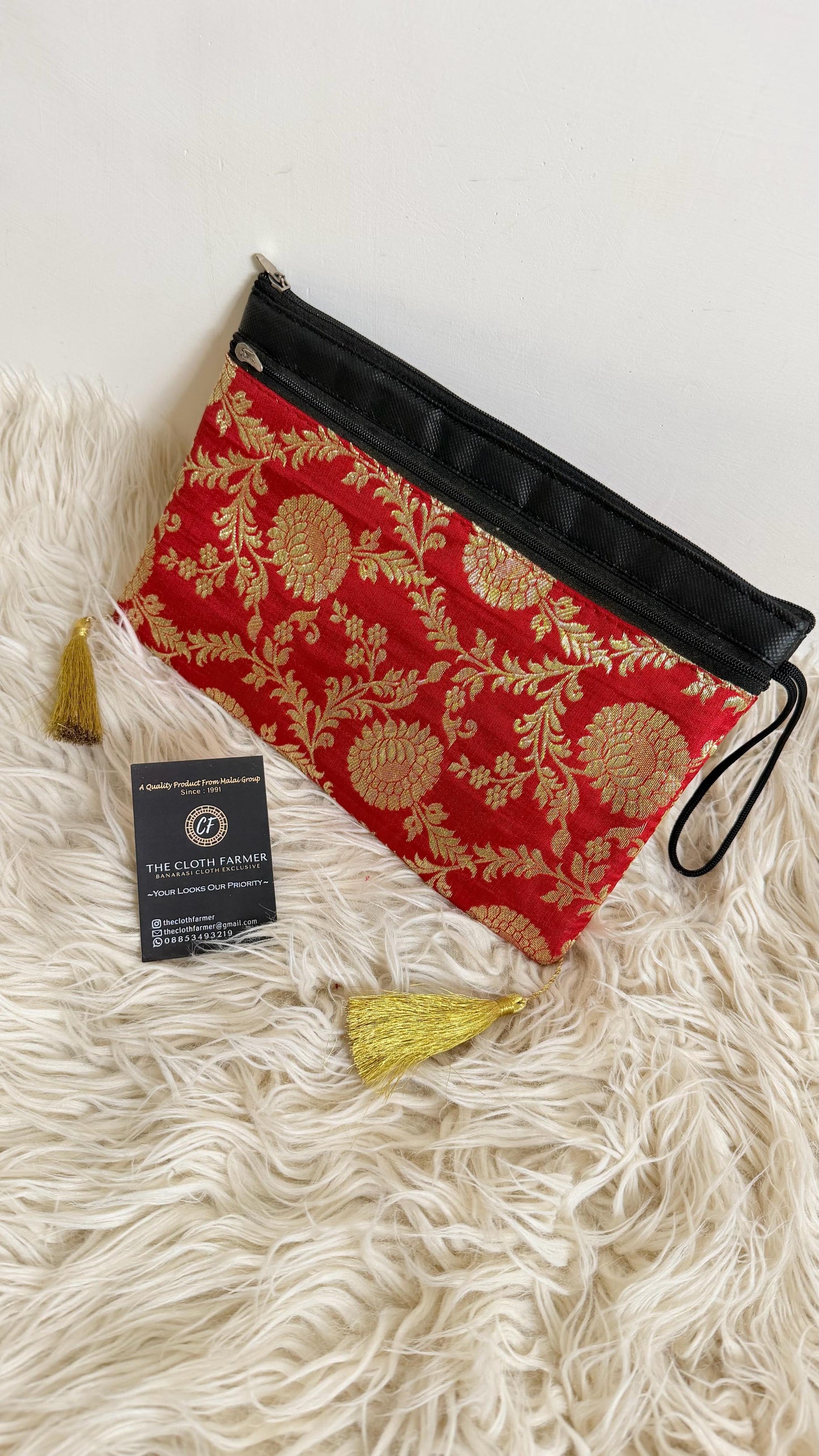 RED COLOR BANARASI KIMKHAB POTLI