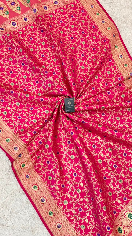 MASHRU SILK RANI MEENEDAR DUPATTA