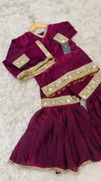 PINKISH WINE SHADE LITTLE PRINCESS GHARARA