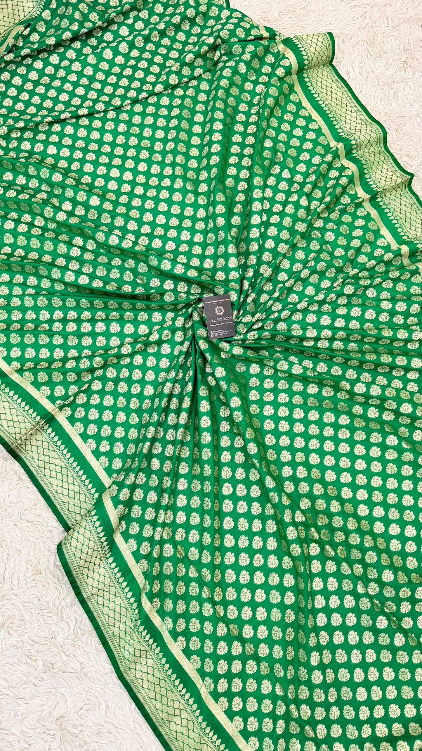 MASHRU SILK GREEN COLOR DUPATTA