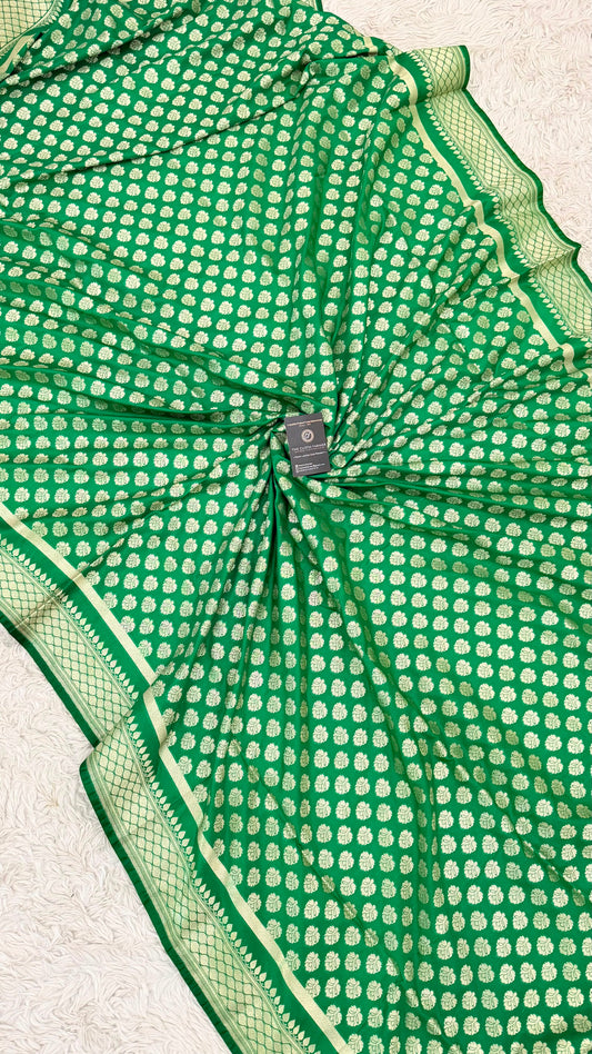 MASHRU SILK GREEN COLOR DUPATTA