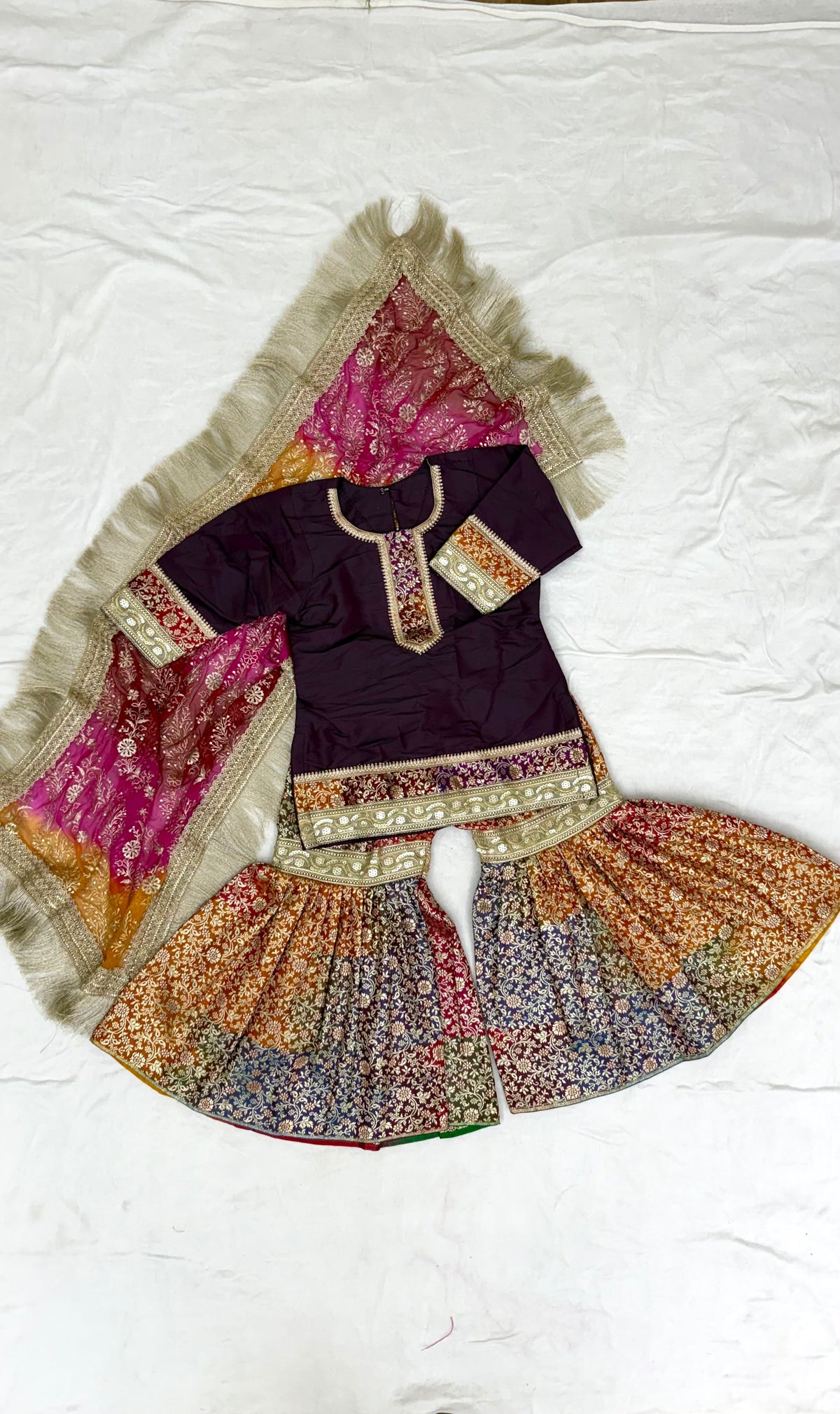 WINE TOP RAINBOW GHARARA