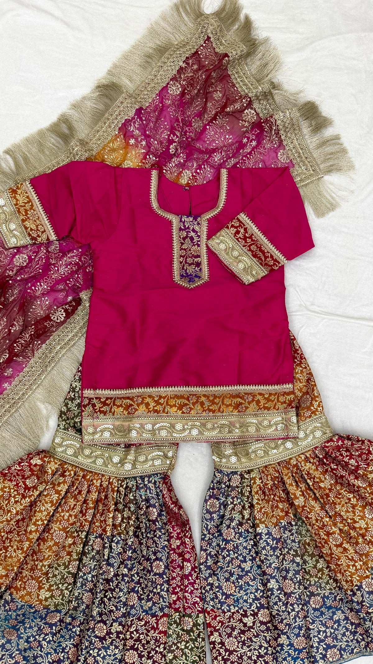 RANI TOP RAINBOW GHARARA