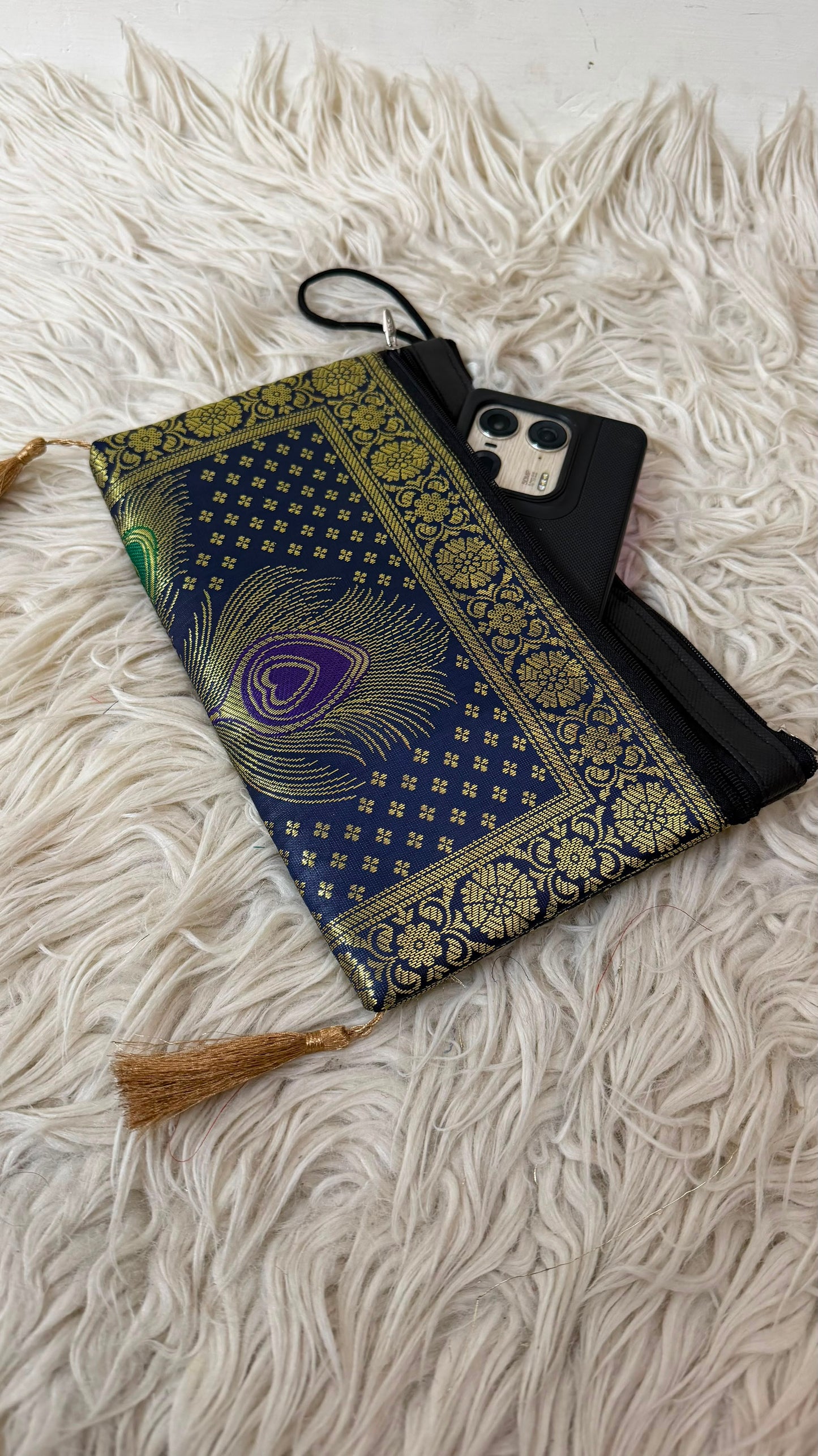 DARK BLUE COLOR BANARASI WALLET