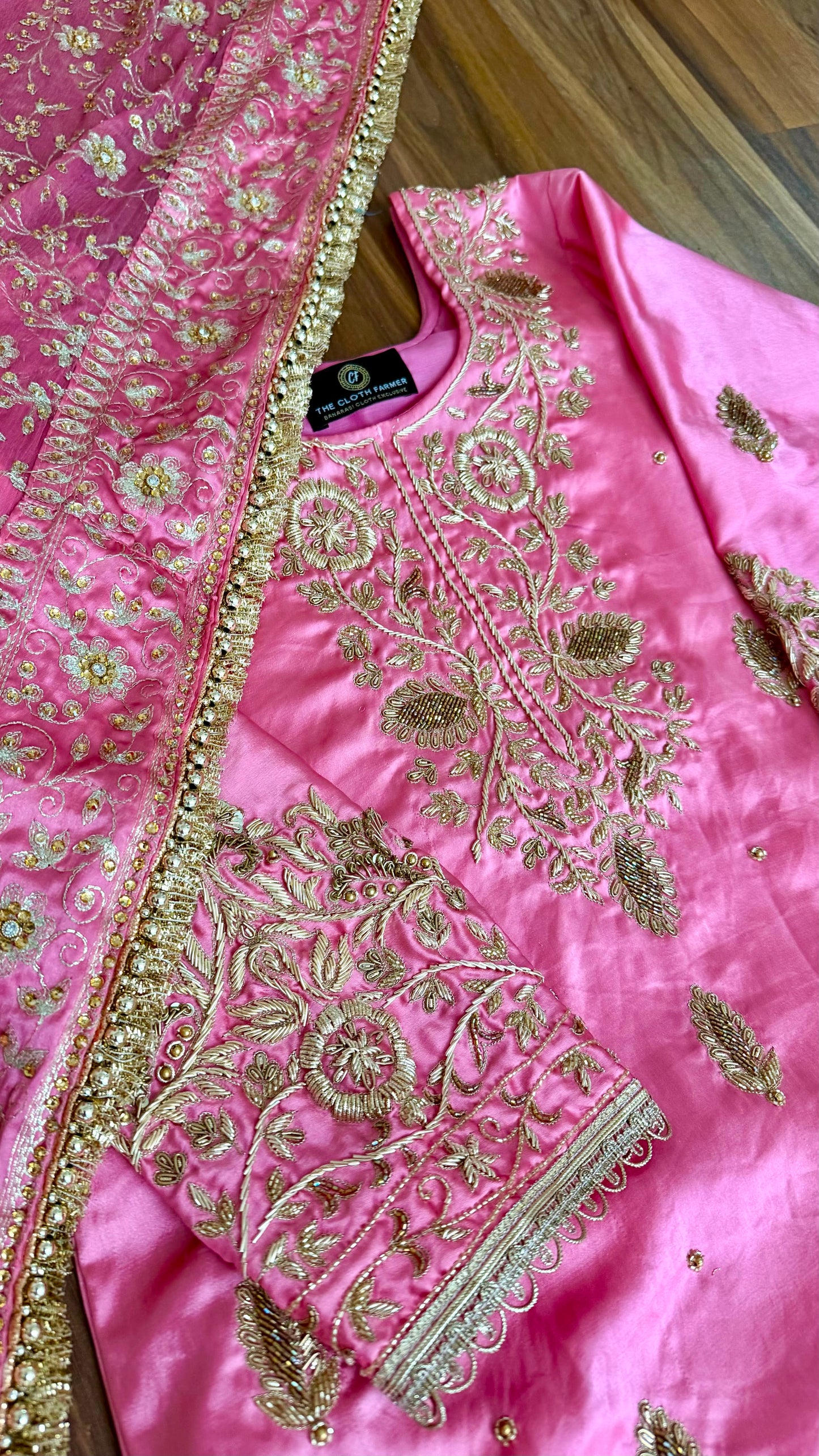 STRAWBERRY HANDWORK TOP GHARARA