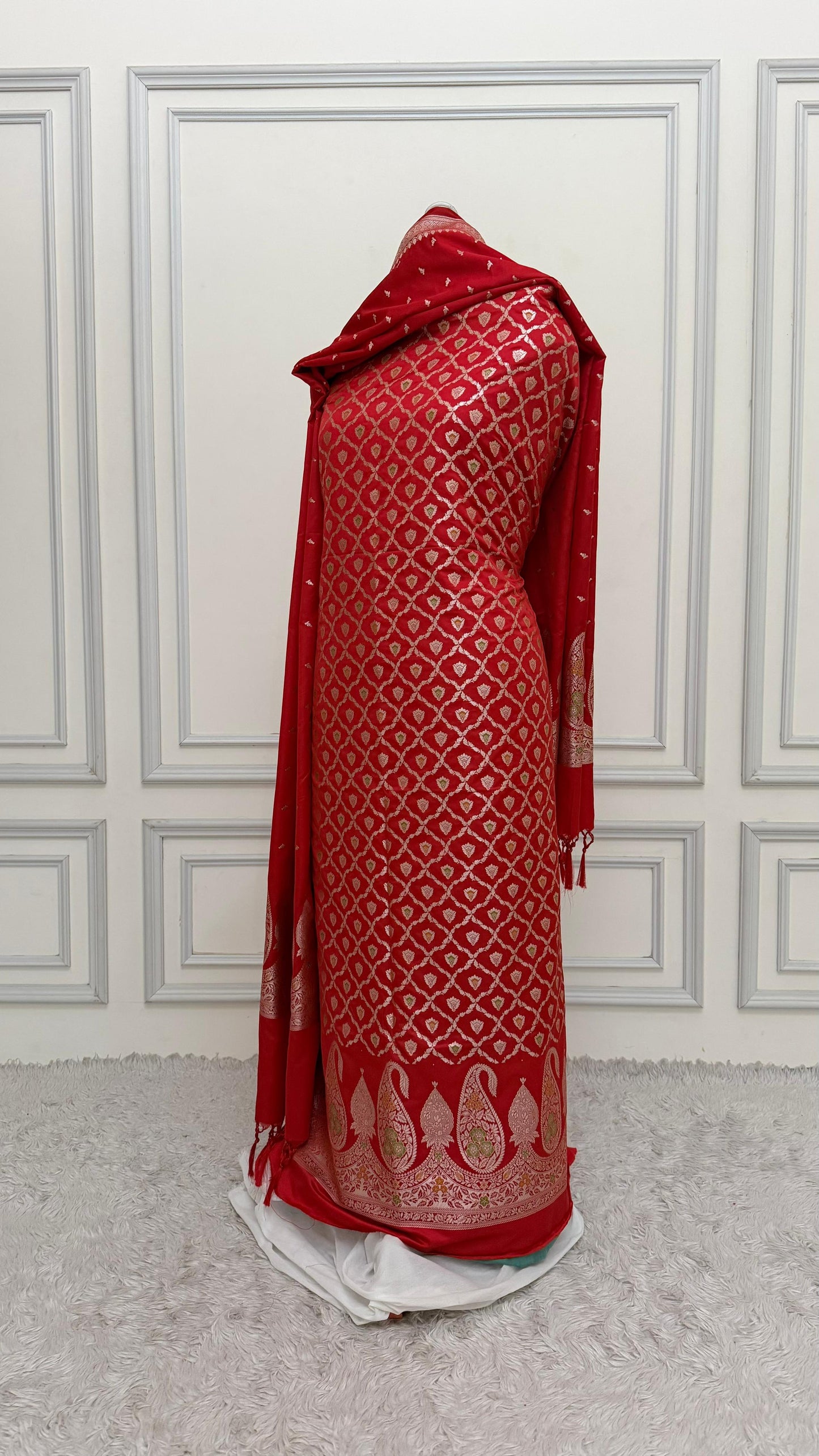 MAROON COLOR MEENEDAR 3 PIECE SUIT
