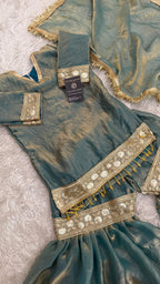 GOLDEN BLUE SHADE LITTLE PRINCESS GHARARA