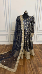 NEAVY BLUE  ANARKALI SUIT