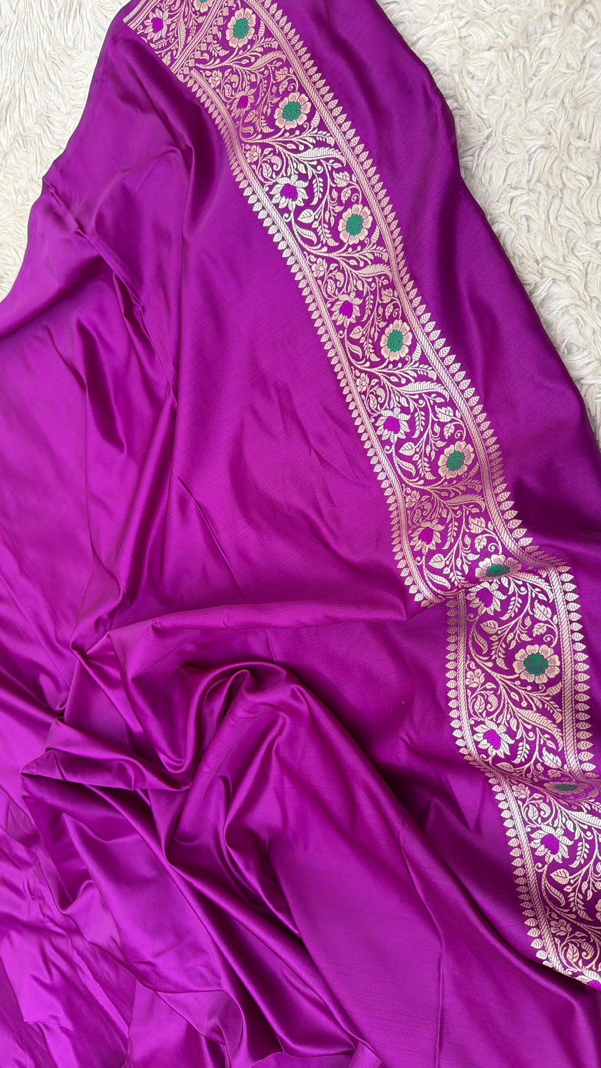 VIOLET PURPEL COLOR MASHRU SILK 3 PIECE SUIT