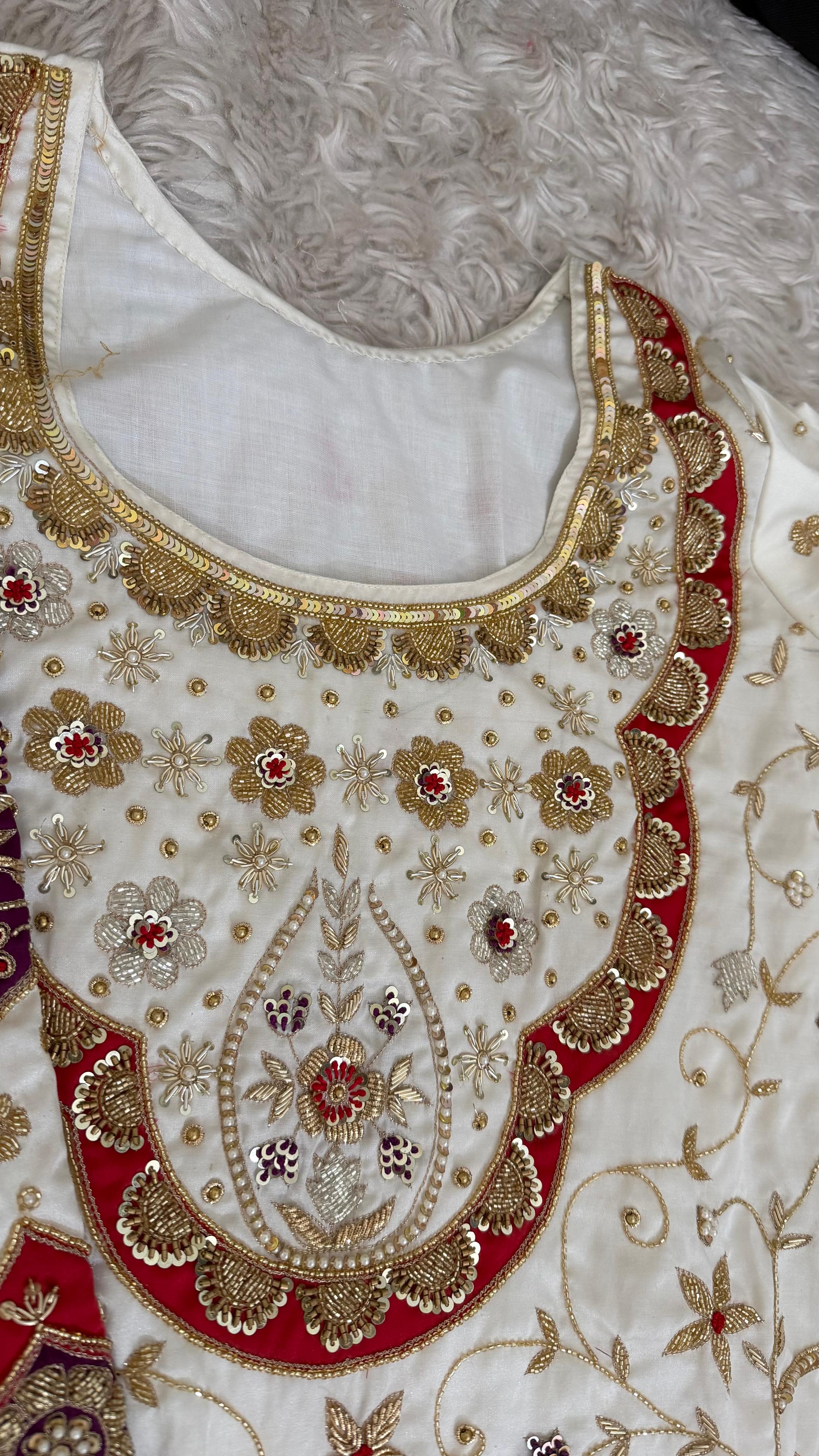 PARTY WEAR MASHRU SILK BASED ZARDOZI SALWAR SUIT