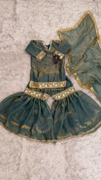 GOLDEN BLUE SHADE LITTLE PRINCESS GHARARA