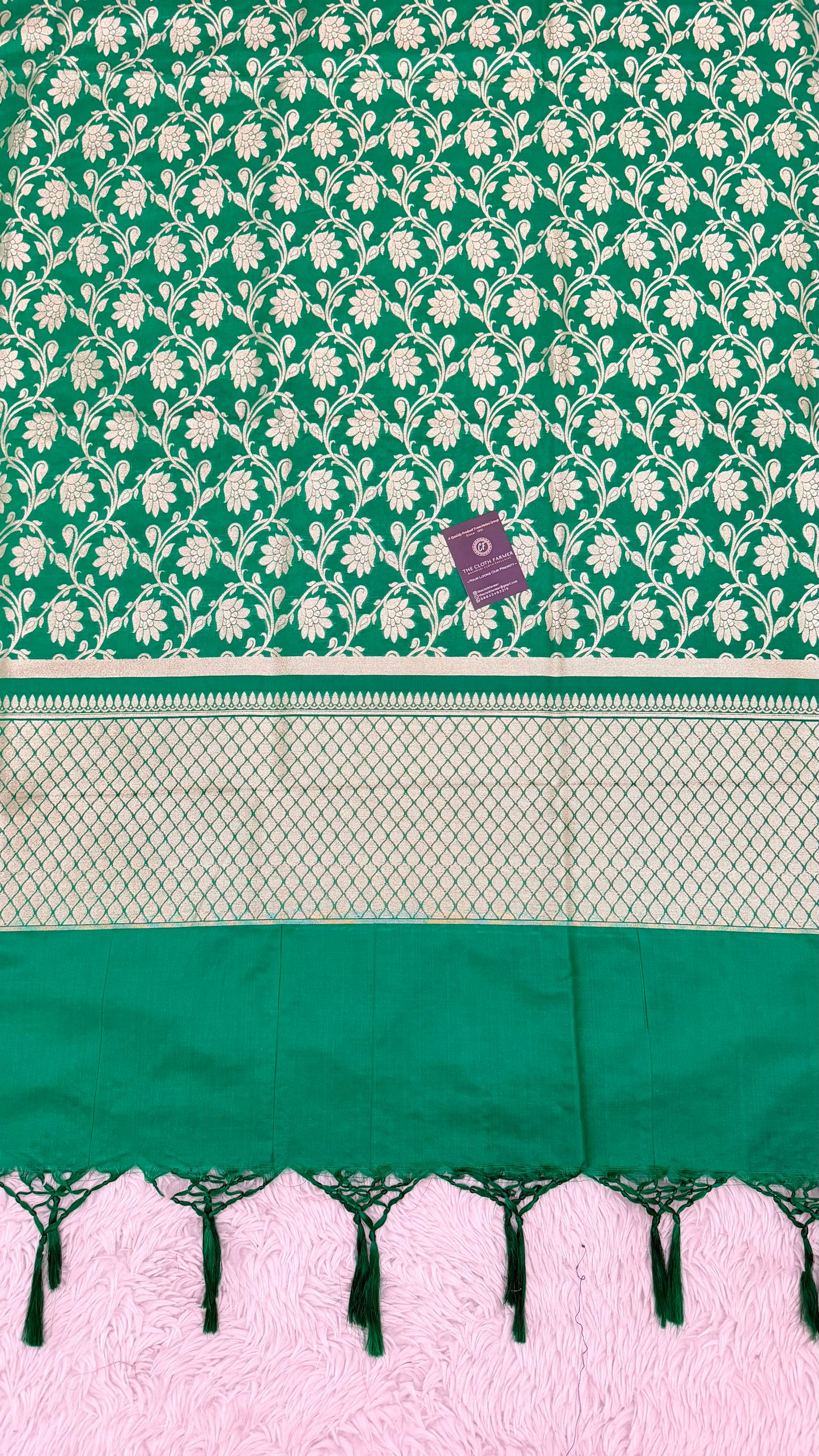 MASHRU SILK GREEN COLOR DUPATTA