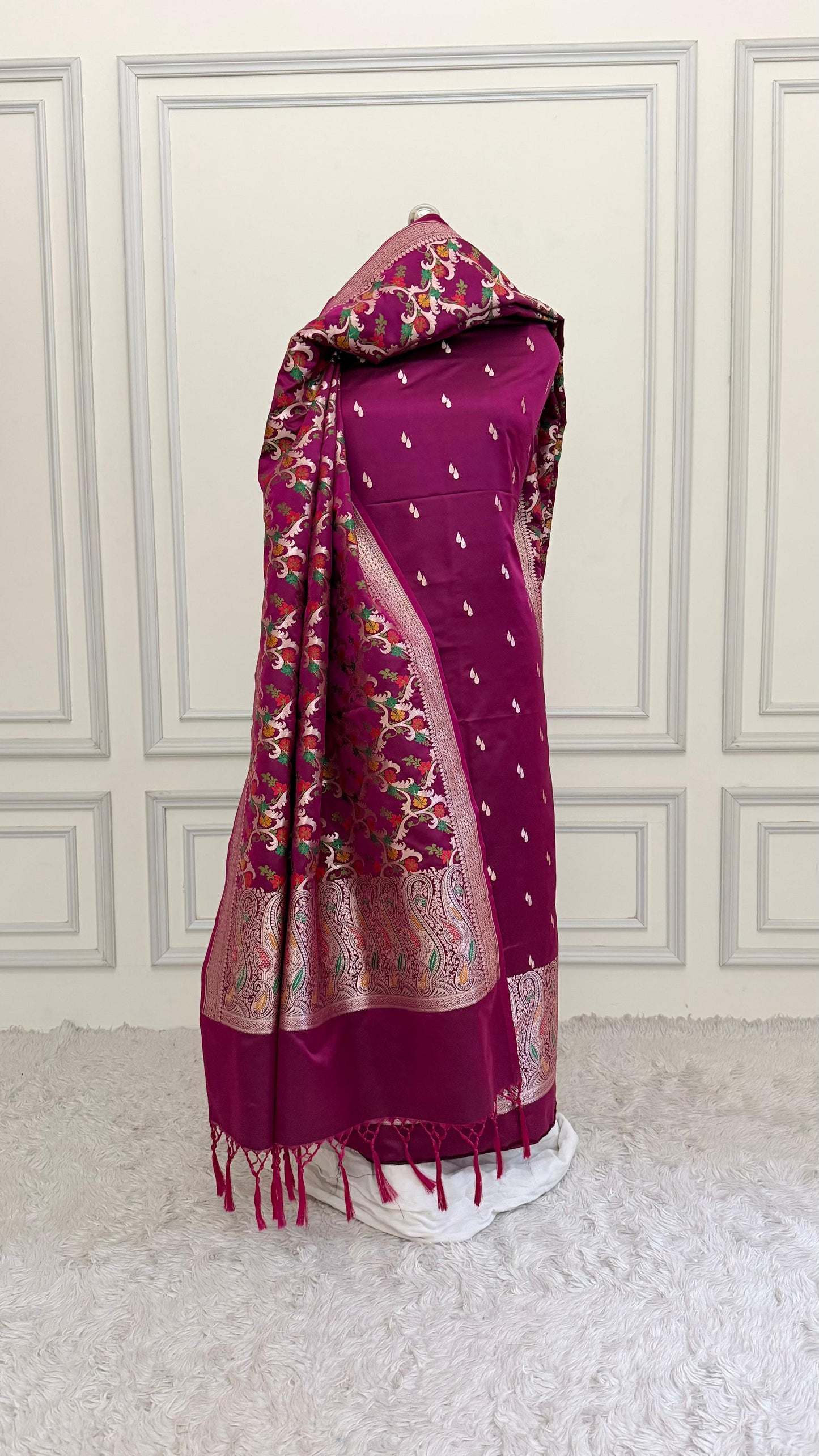 MALBEC WINE COLOR MEENEDAR 3 PIECE SUIT