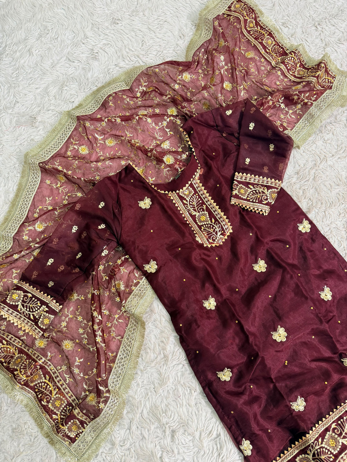 COFFEE ORGANZA KIDS GHARARA