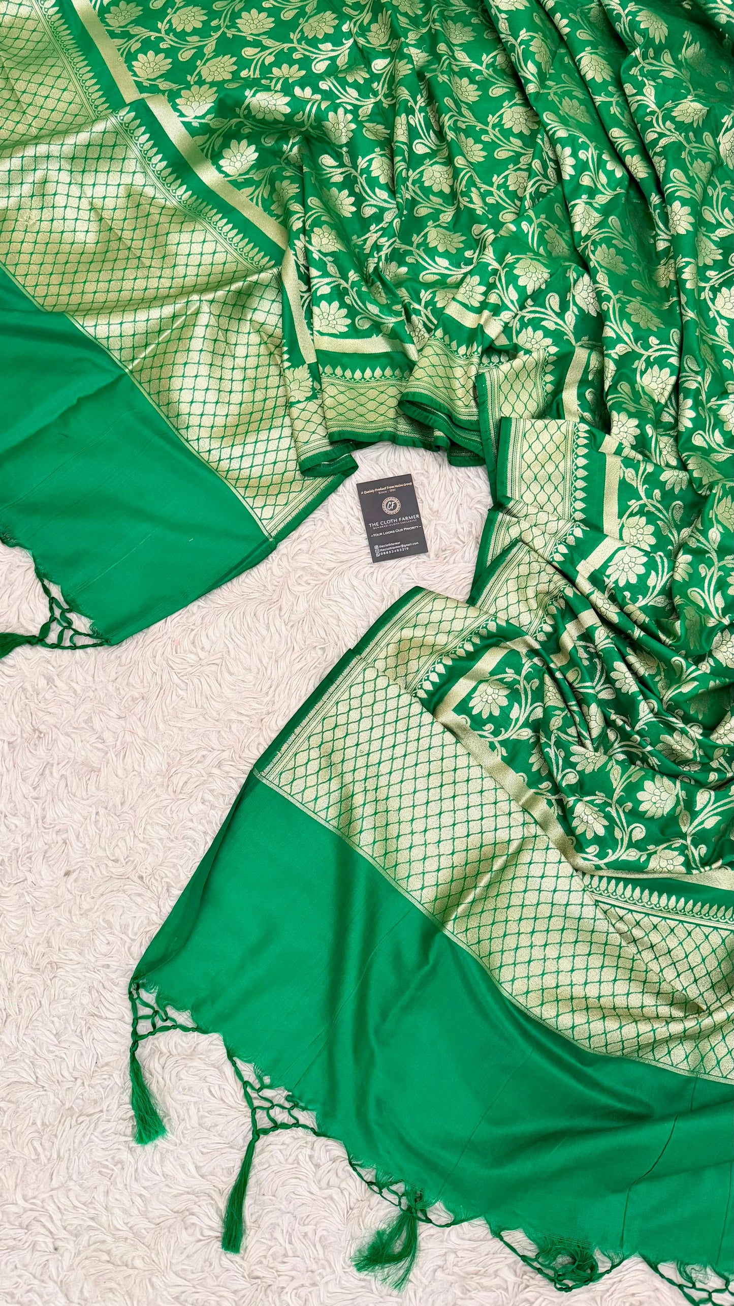 MASHRU SILK GREEN COLOR DUPATTA