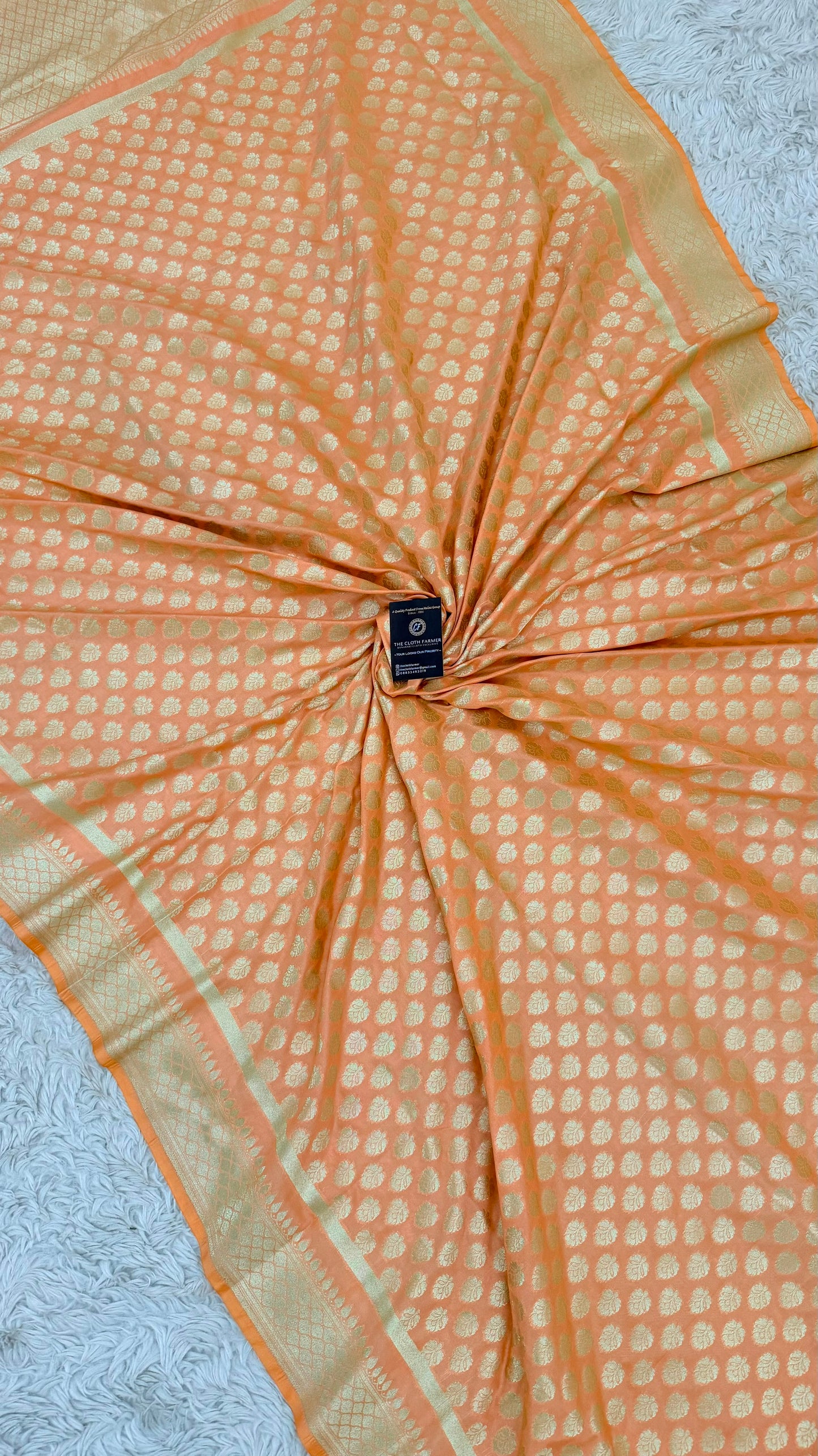 MASHRU SILK PEACH COLOR DUPATTA